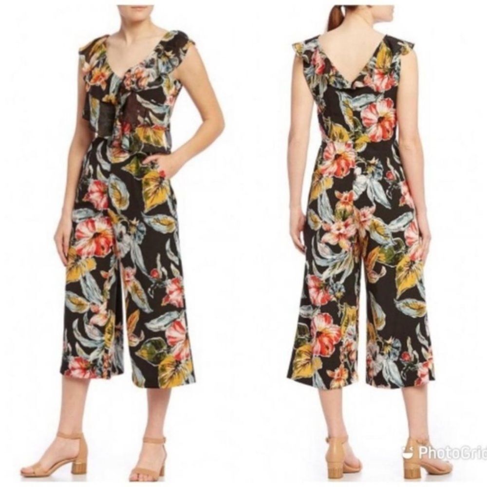 Alex Marie Miranda Cropped Wide Leg Floral Jumpsuit 4